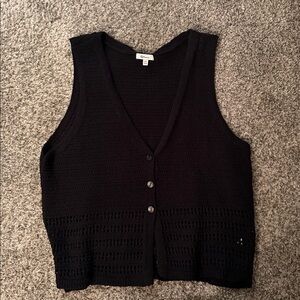 Crochet button up top